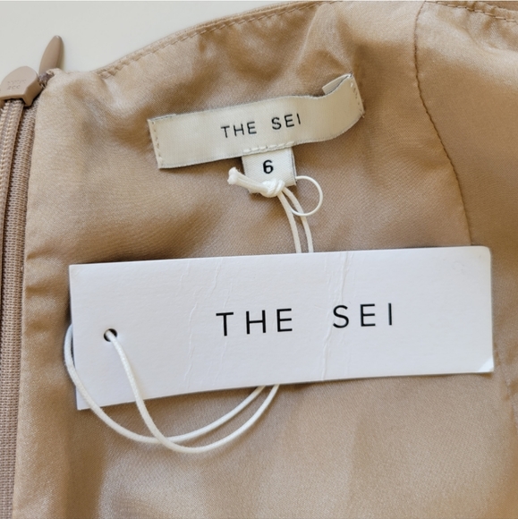 ⬇️ The Sei X REVOLVE Cowl Halter Mini Dress in Champagne Size US 6 NWT - Picture 6 of 7